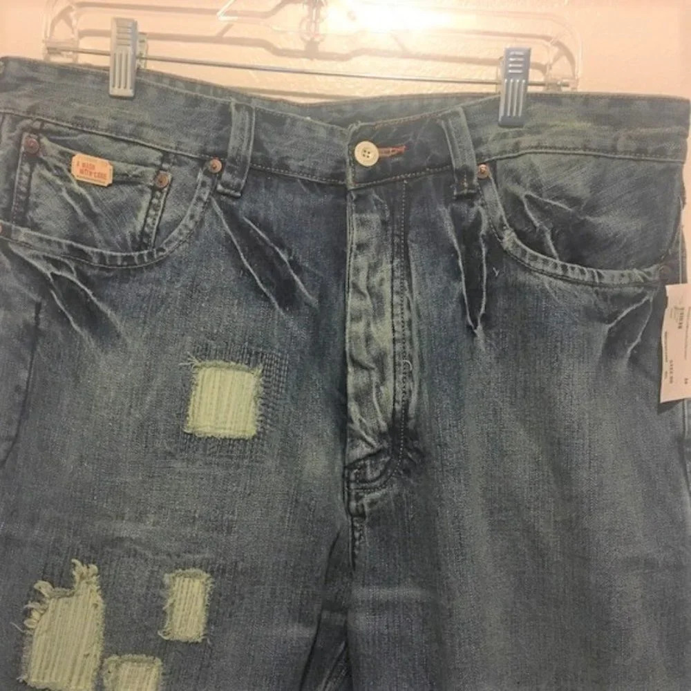 NWT BlueBlood Brand FOF00WFL DeepCutWornForLife Distressed Jeans - Picture 4 of 8